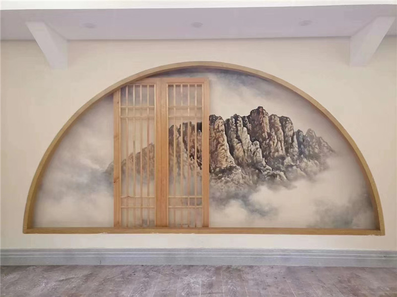 餐厅室内墙体彩绘