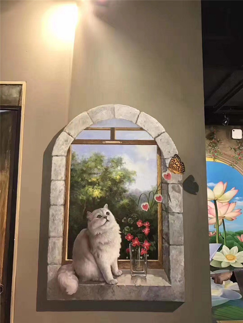 敦煌室内墙体彩绘